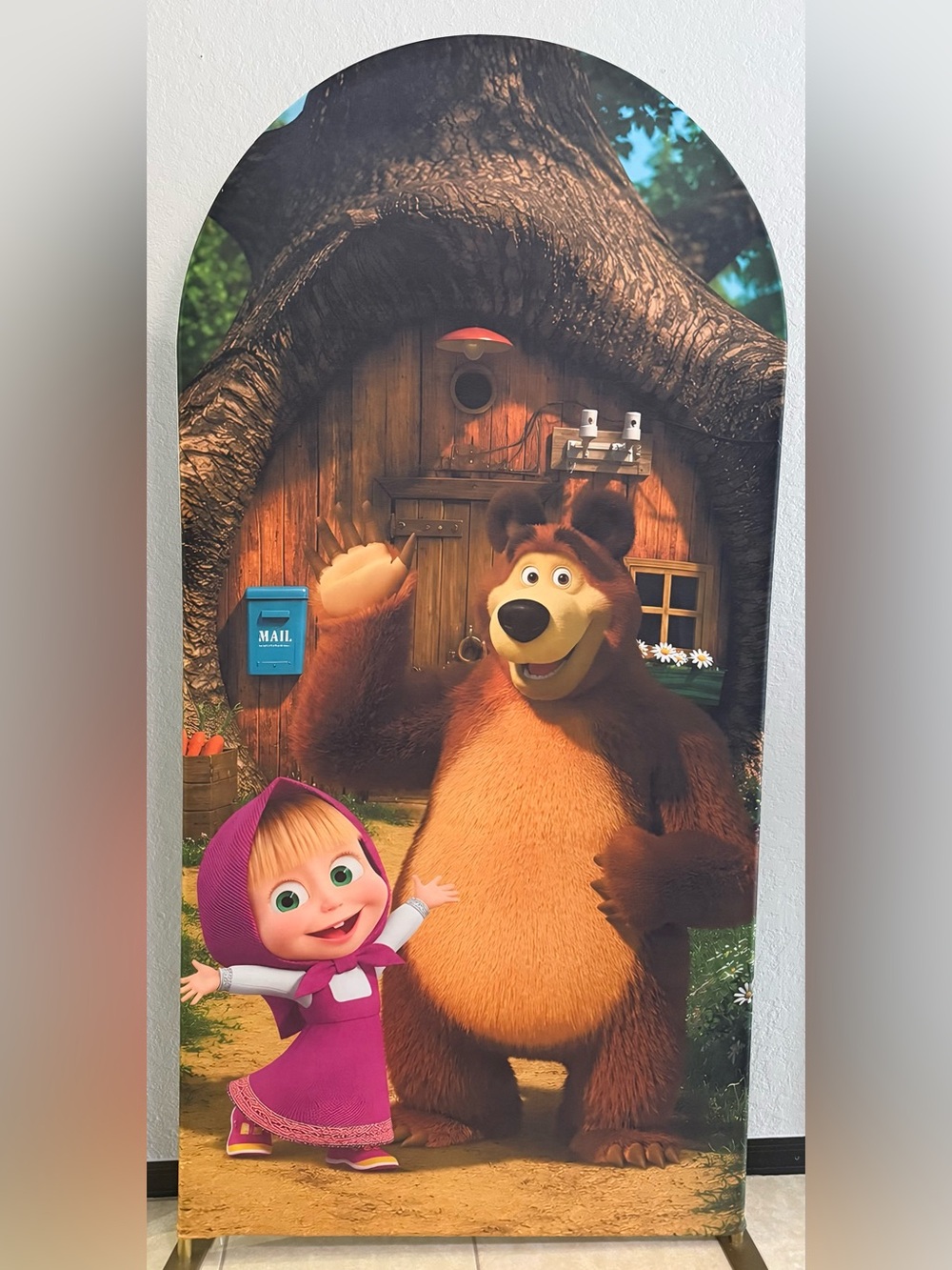 Masha and the Bear Arch Backdrop Cover